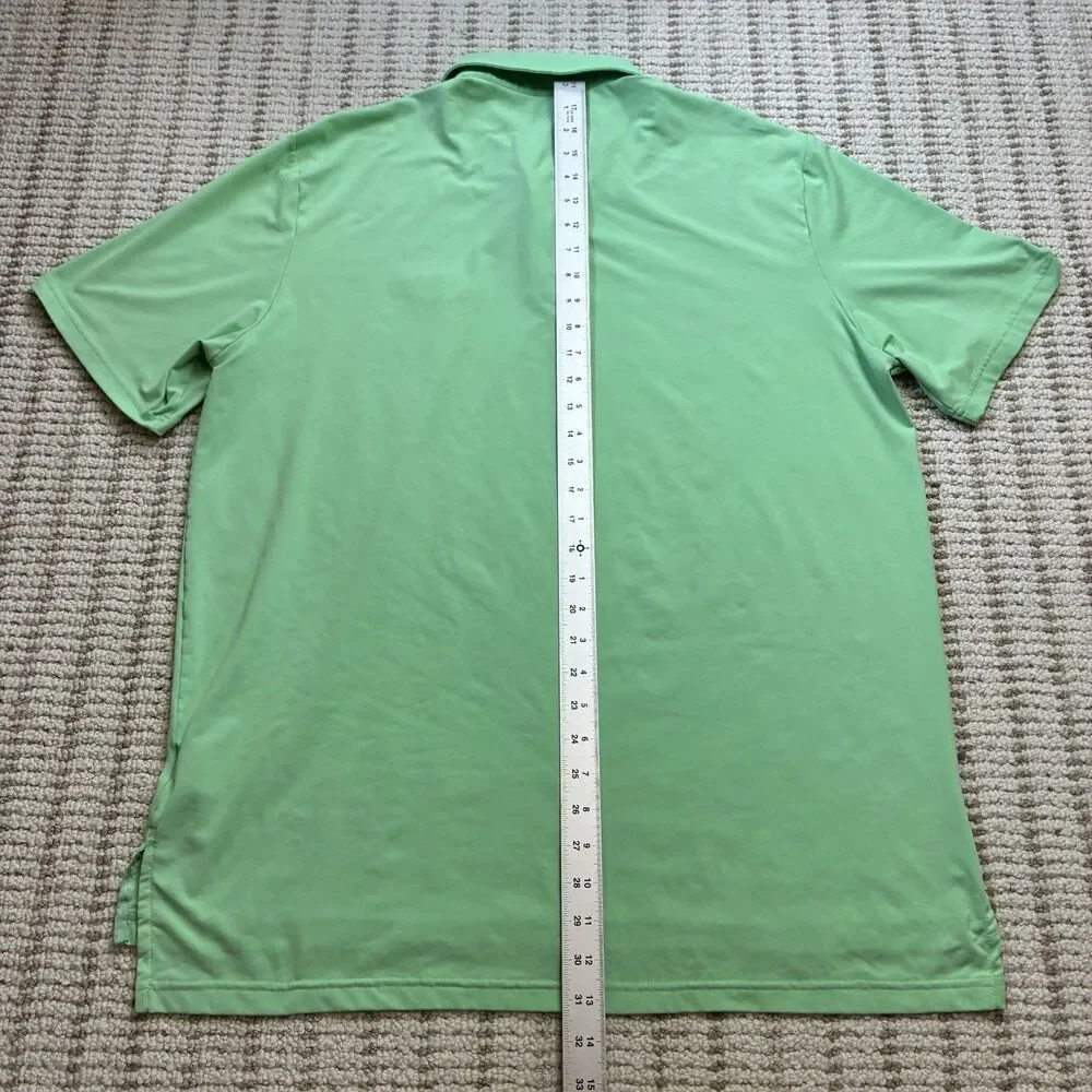 RLX Ralph Lauren Sea Island Polo Shirt Mens Large Green Golf Moisture Wicking